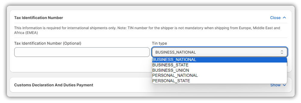 fedex Tax Identification Number