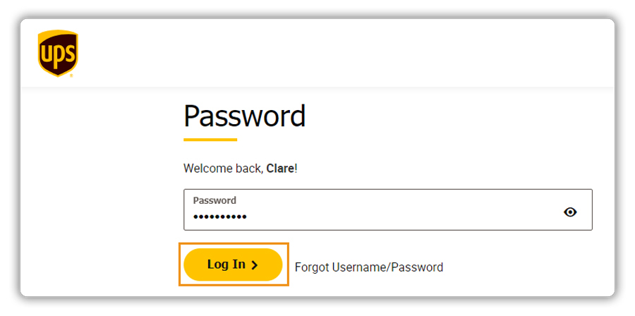 ups password