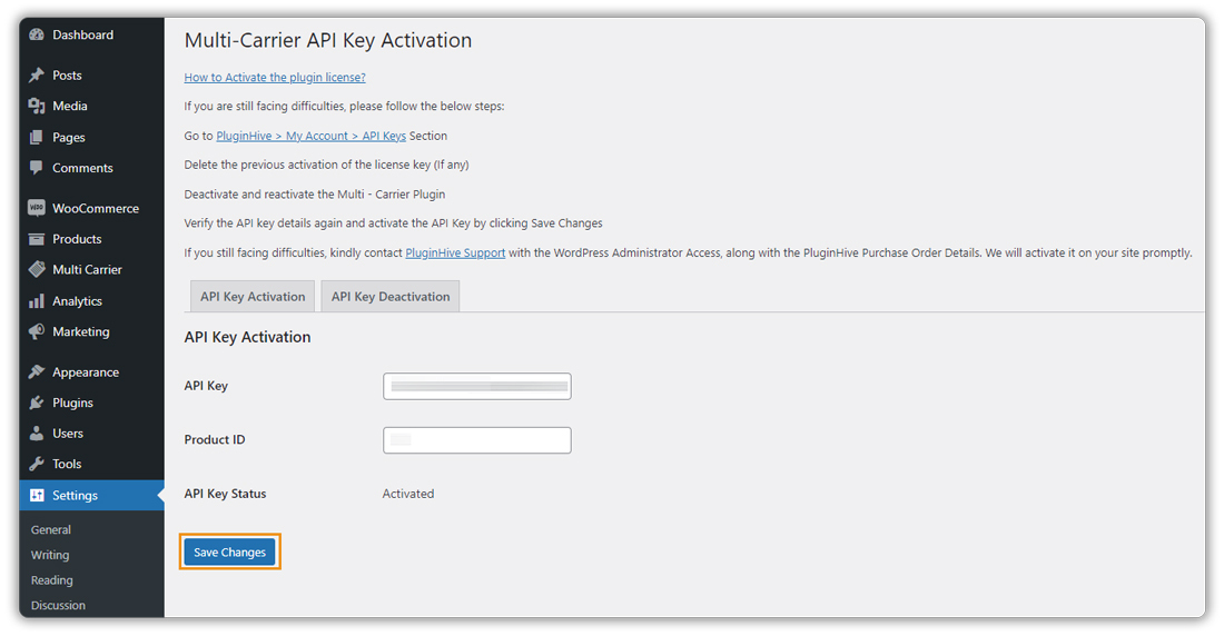 activate api key