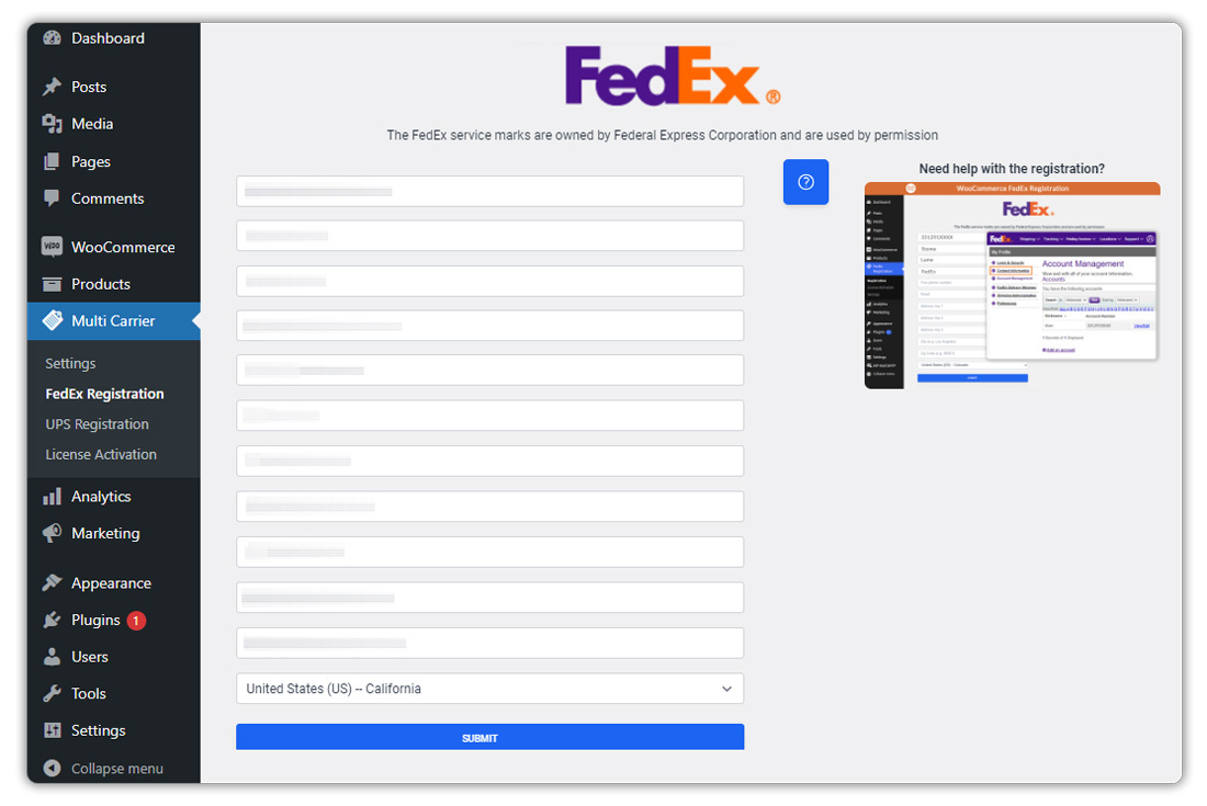 fedex account details