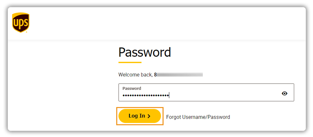 ups password