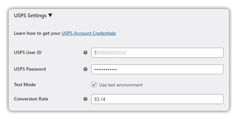 usps settings