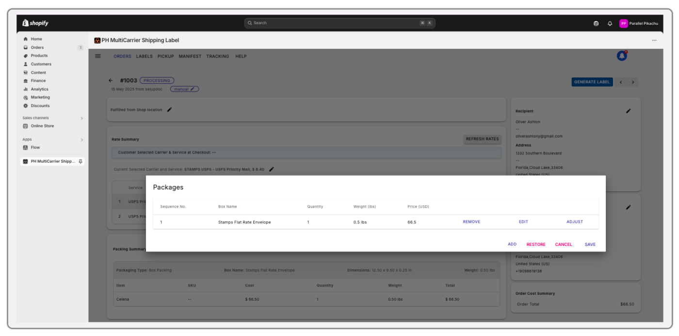 Package Summary Table

