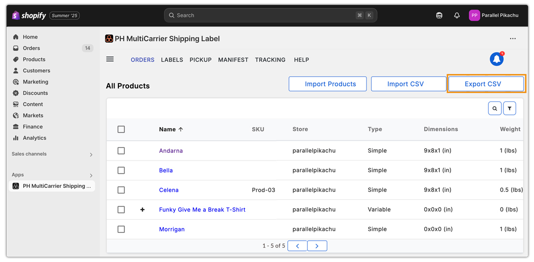 CSV Export & Import for Bulk Updates