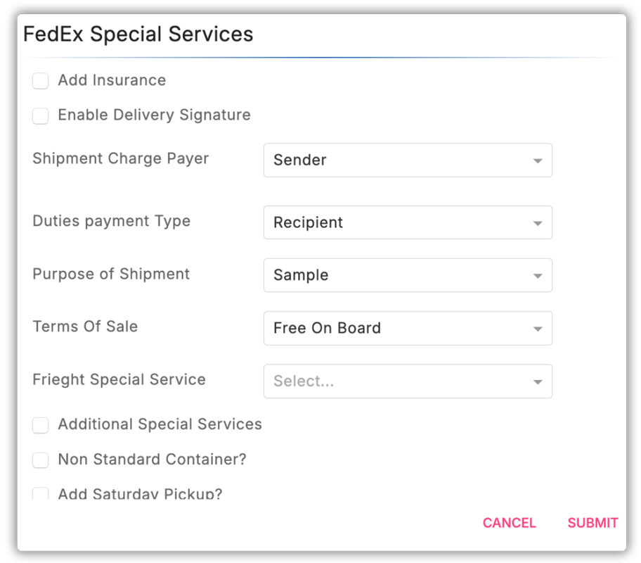 fedex special services