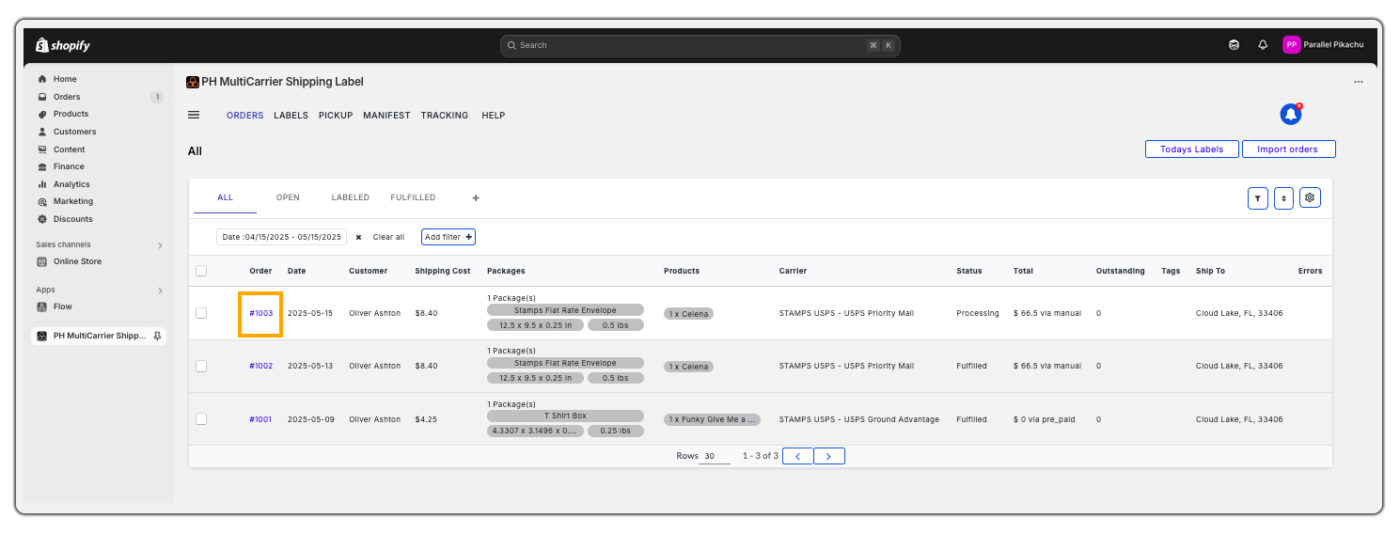 Generate Labels One by One without Quickship