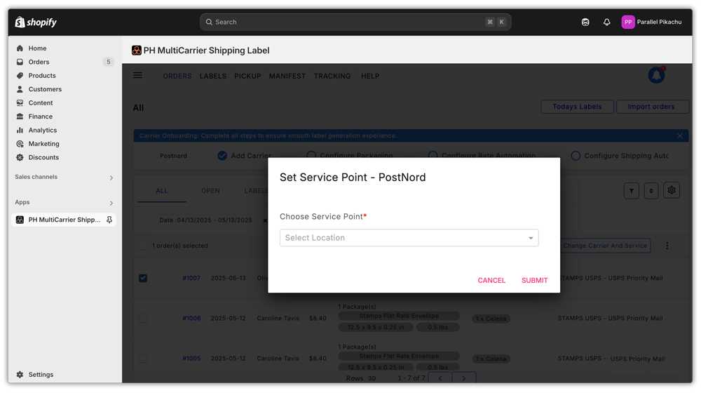 postnord services points