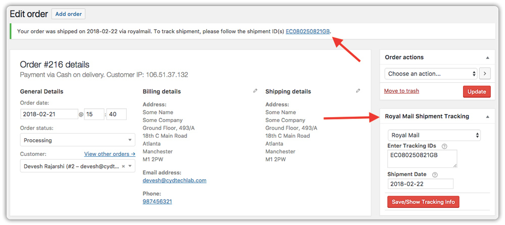 Live royal mail tracking