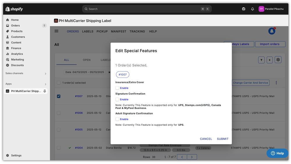 edits special features