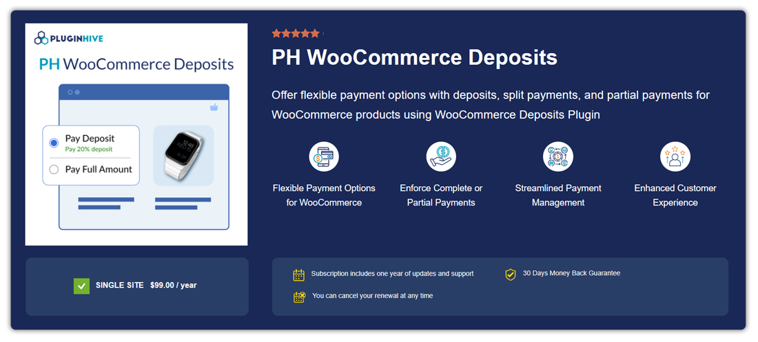 woocommerce deposits