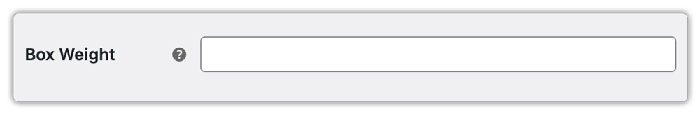 Add Box Weight