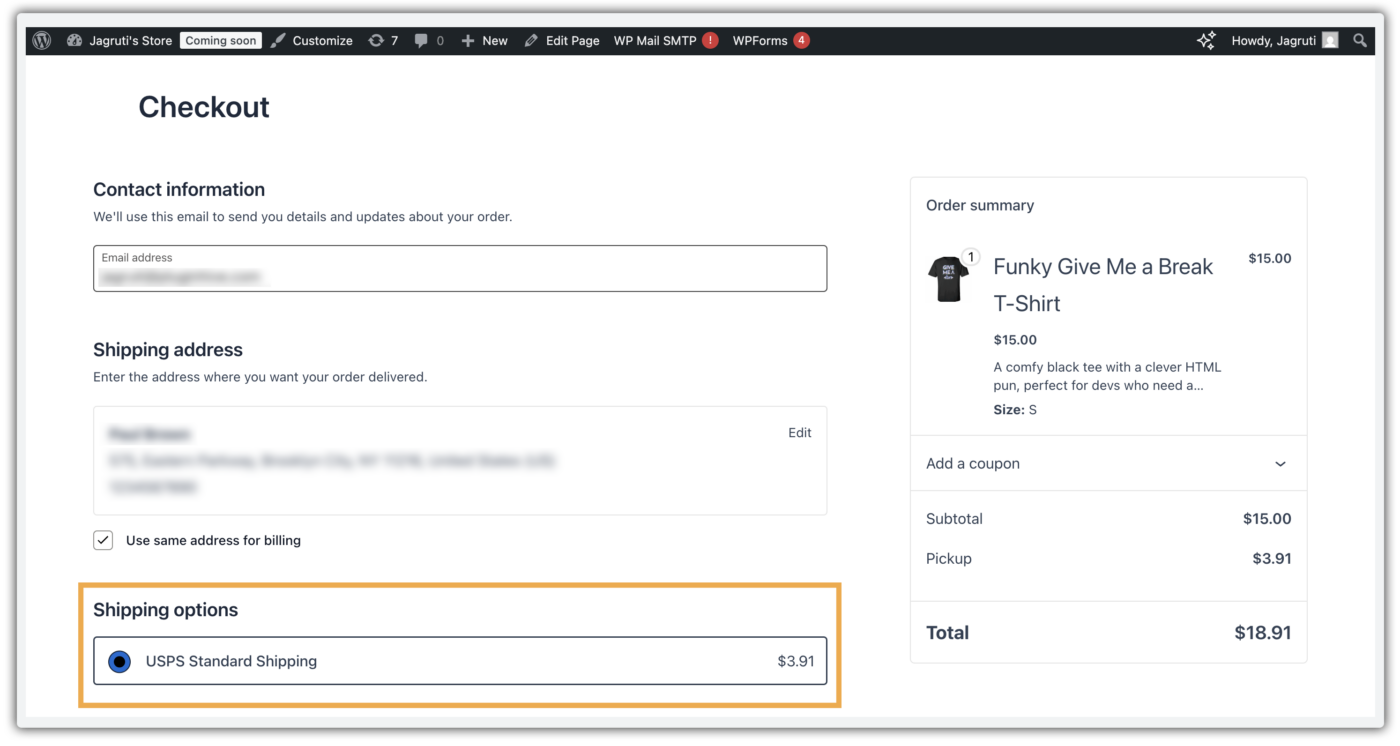 renamed service checkout