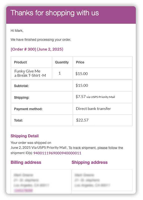 customer email