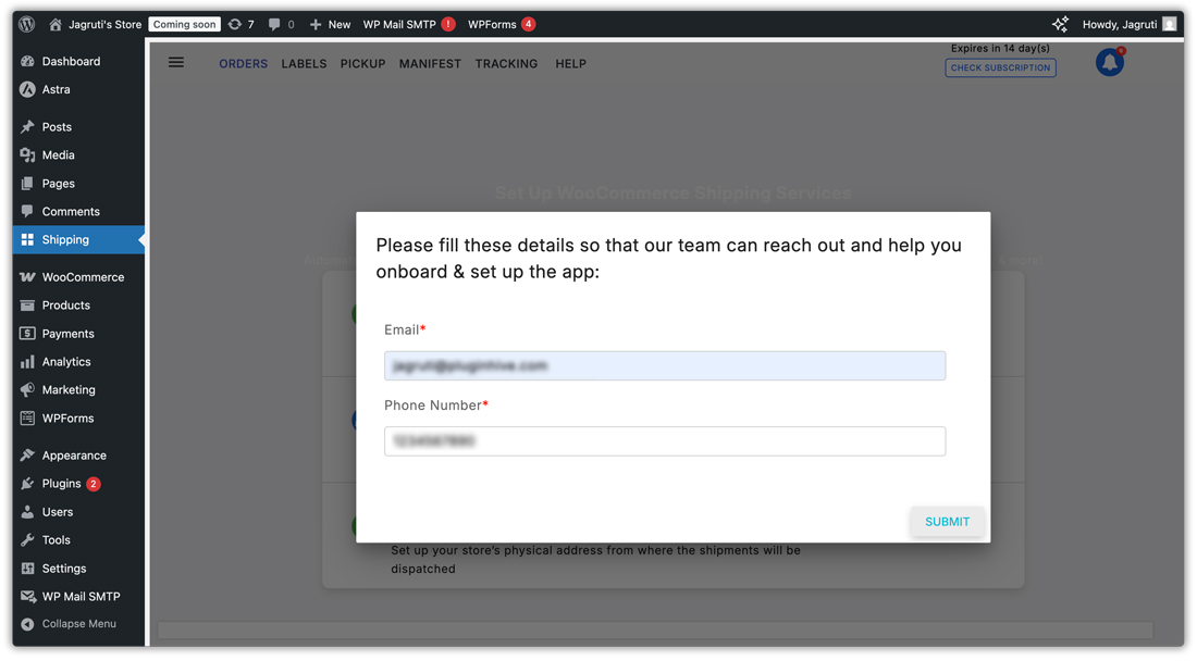 plugin merchant details