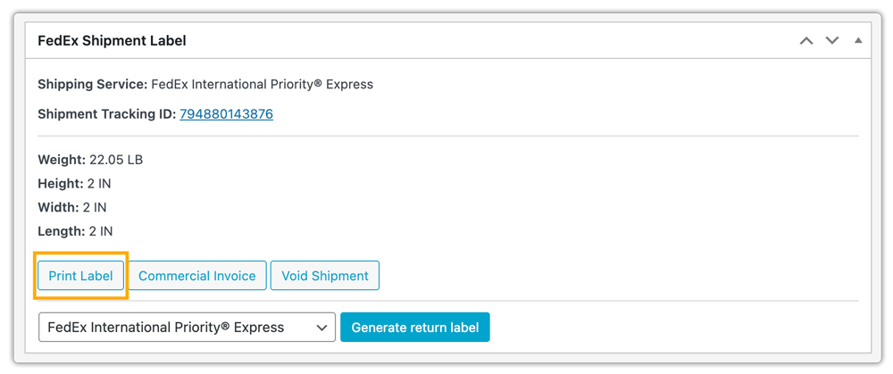 FedEx International Label