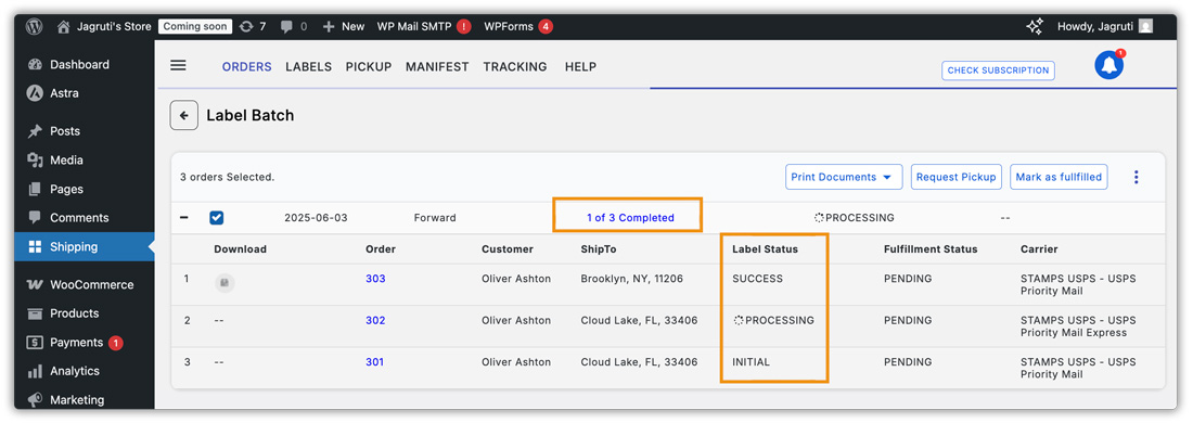 bulk label generation