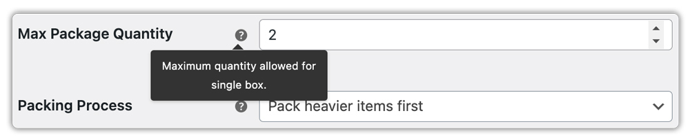 Maximum Package Quantity
