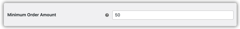 set minimum order amount