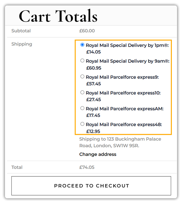 royal mail shipping rates