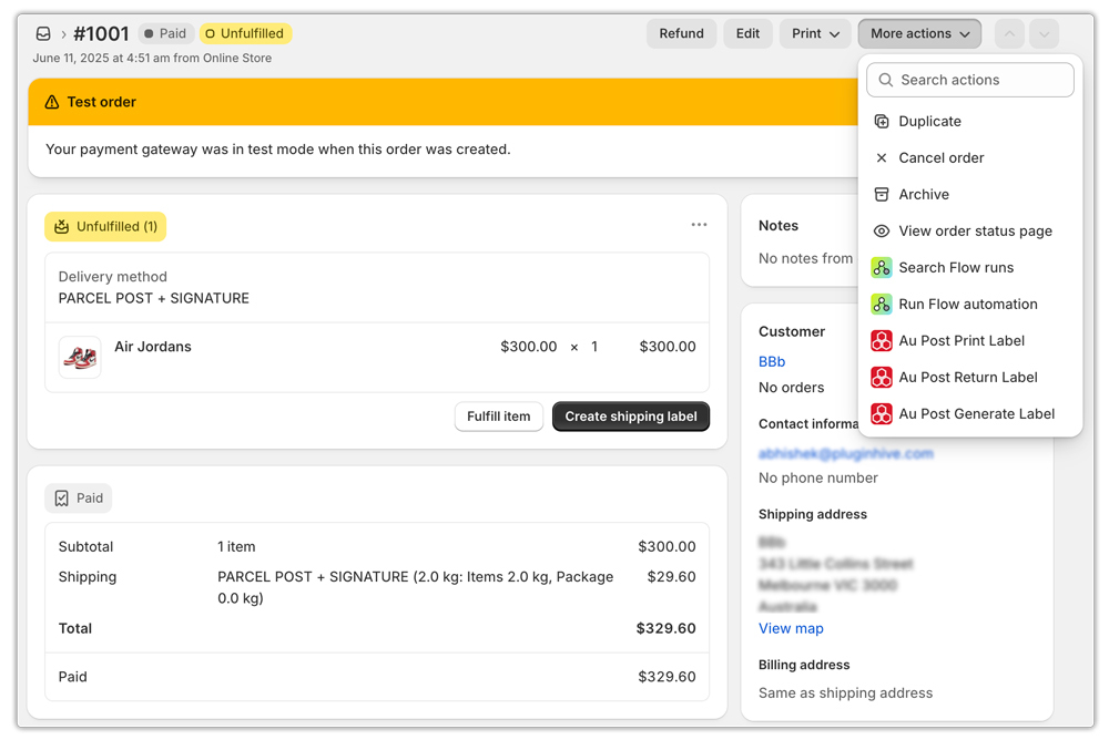 shopify australia post
