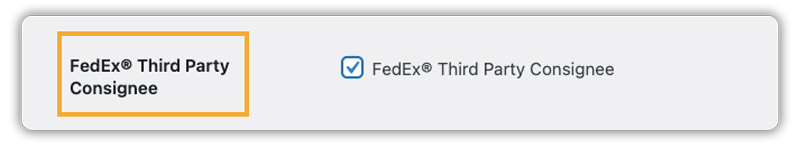 FedEx® Third Party Consignee