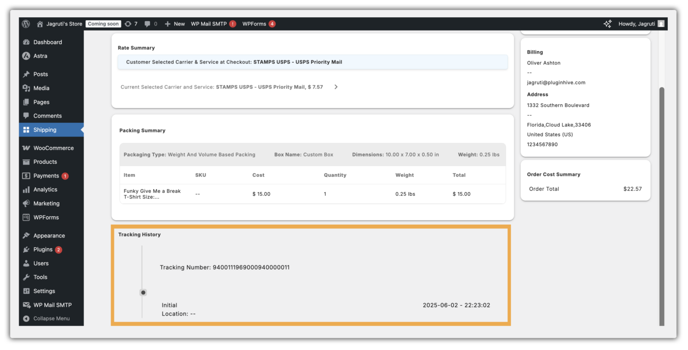 order tracking