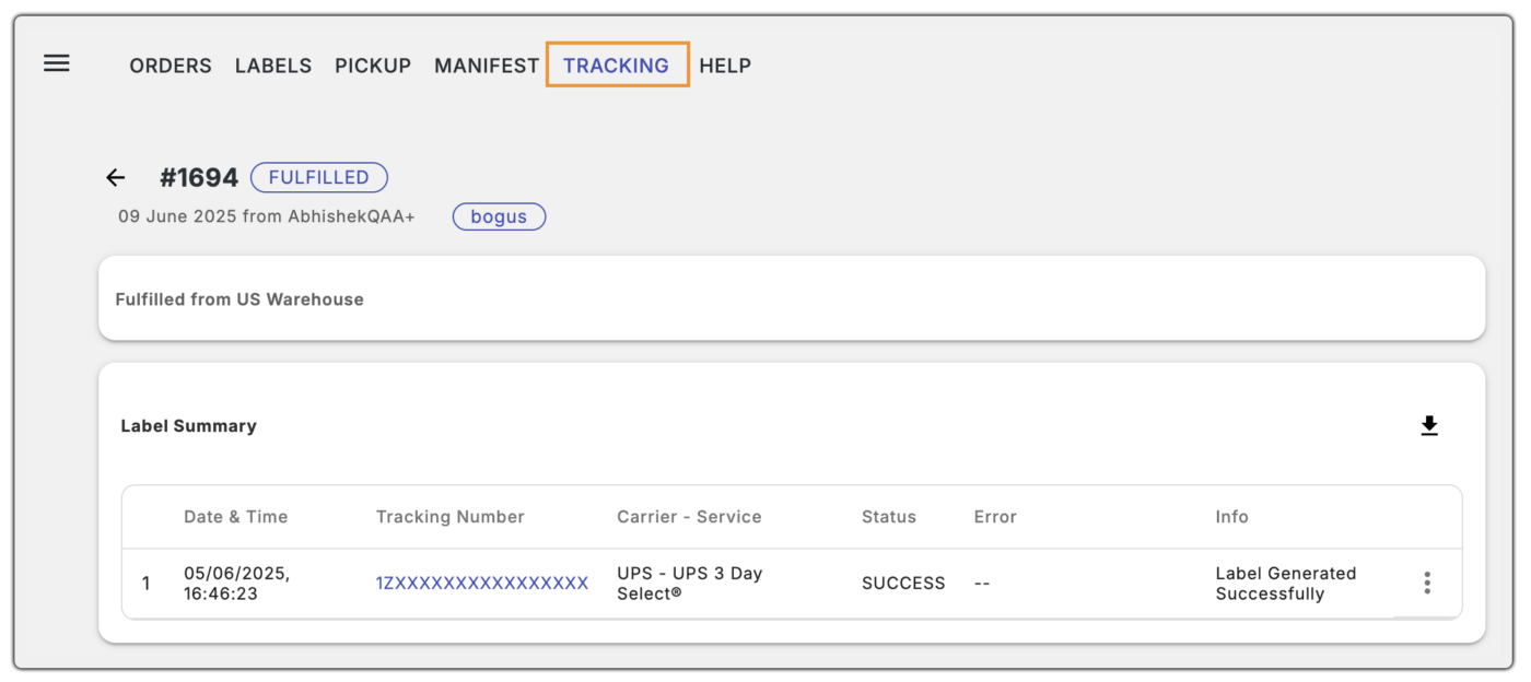 ups tracking