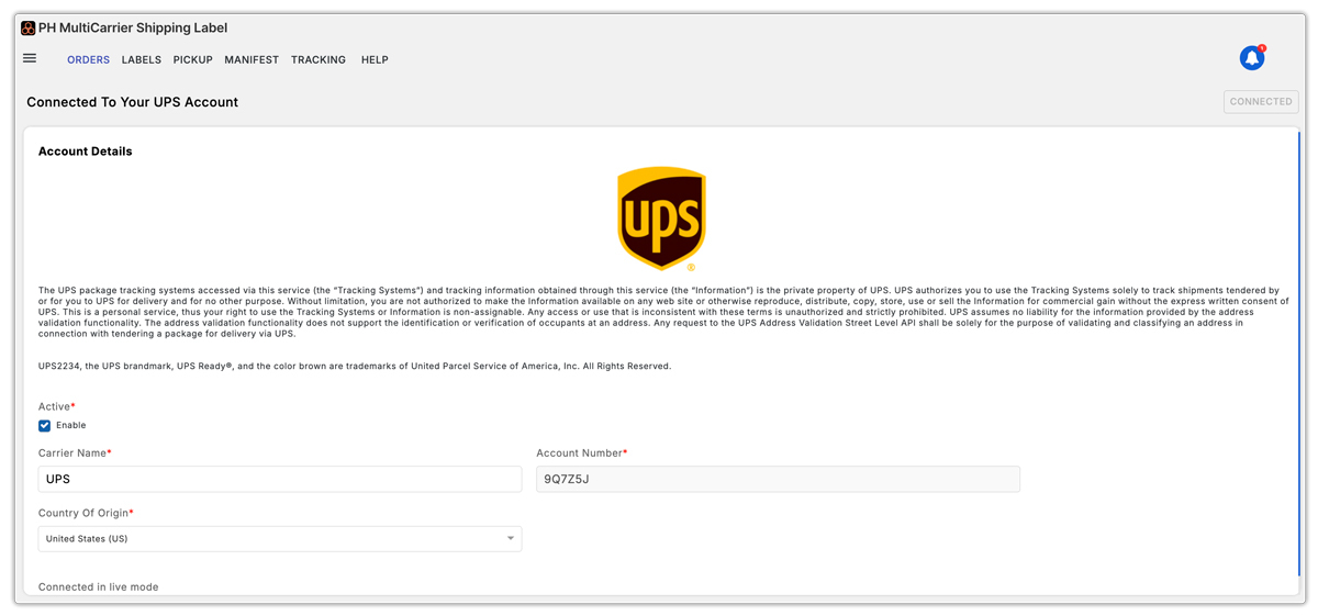 ups shipping