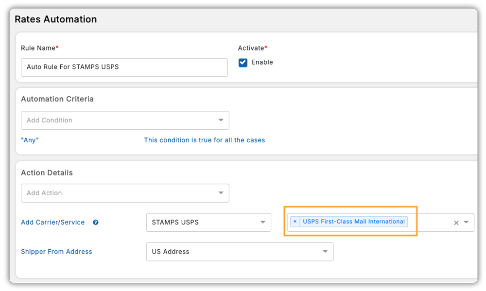 usps rate automation