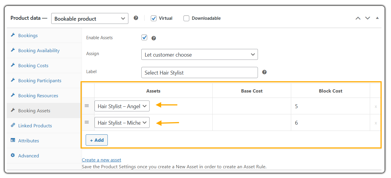 assign Booking Assets
