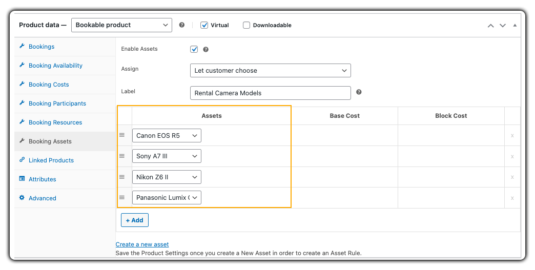 rental camera models woocommerce