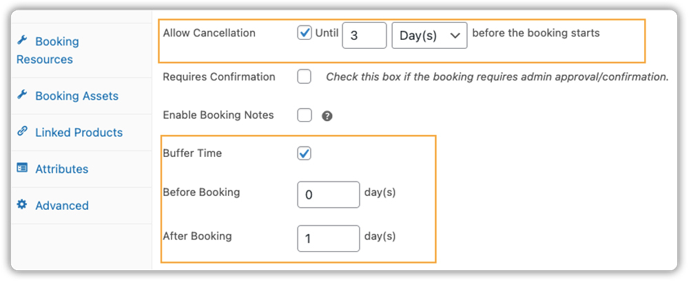 allow buffer time between the bookings