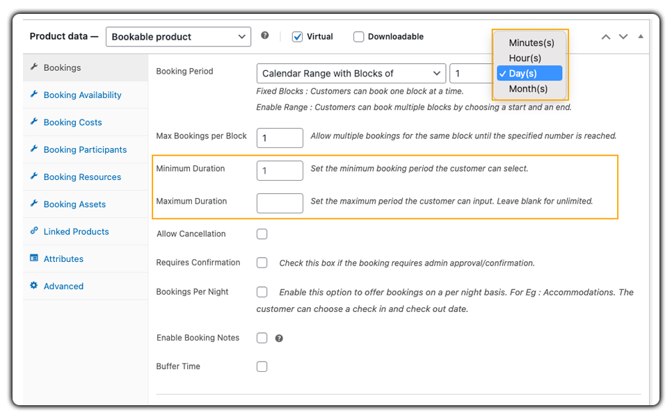 Set Rental Durations and Flexible Pricing