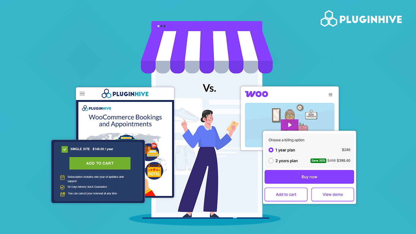 woocommerce bookings vs pluginhive