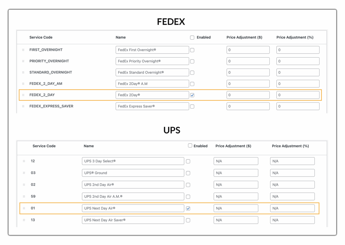 select services