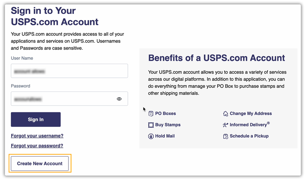 create usps account