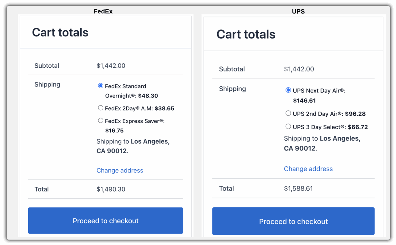 fedex and ups rates - Ship Hydroponic Supplies