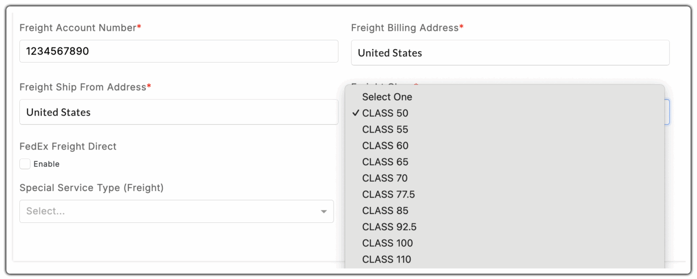 LTL freight shipments