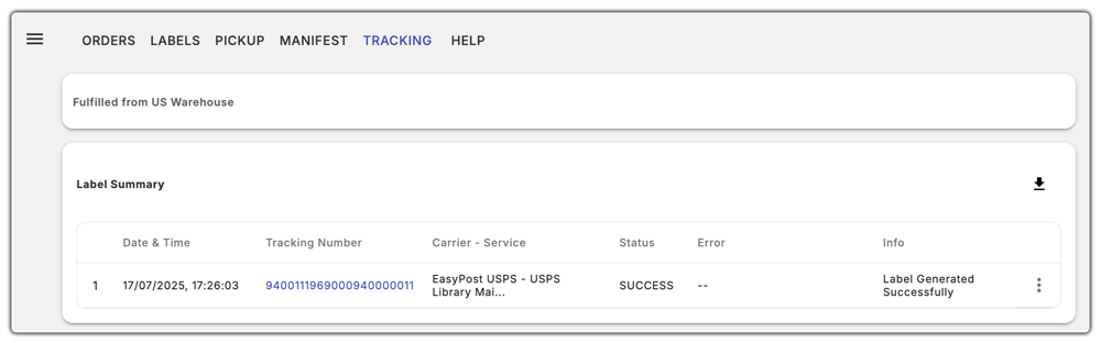 usps tracking number