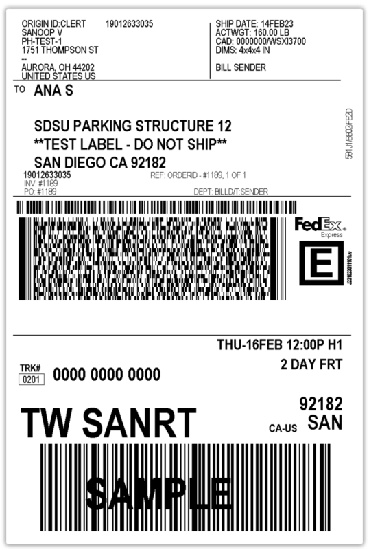 fedex freight labels