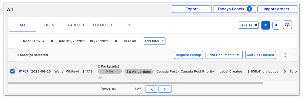 canada post pickup