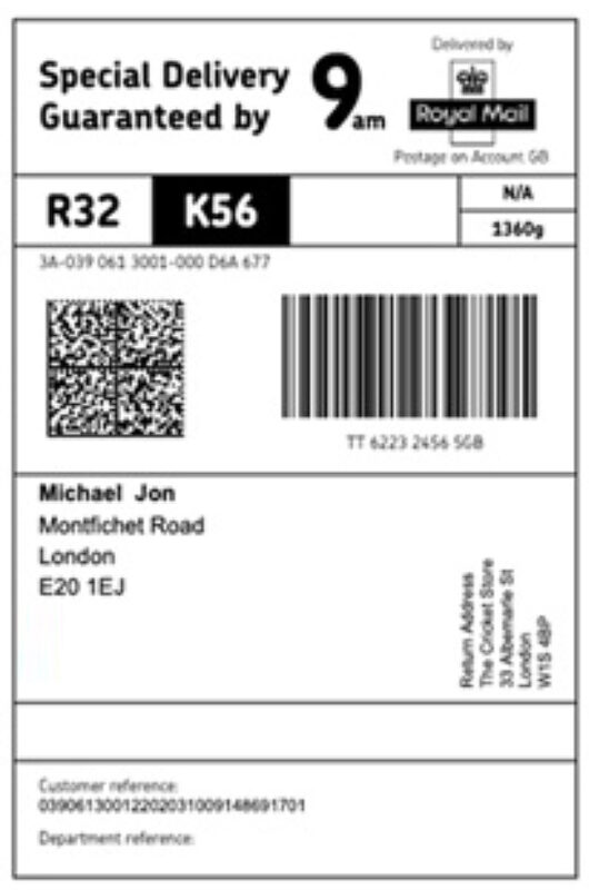 royal mail label