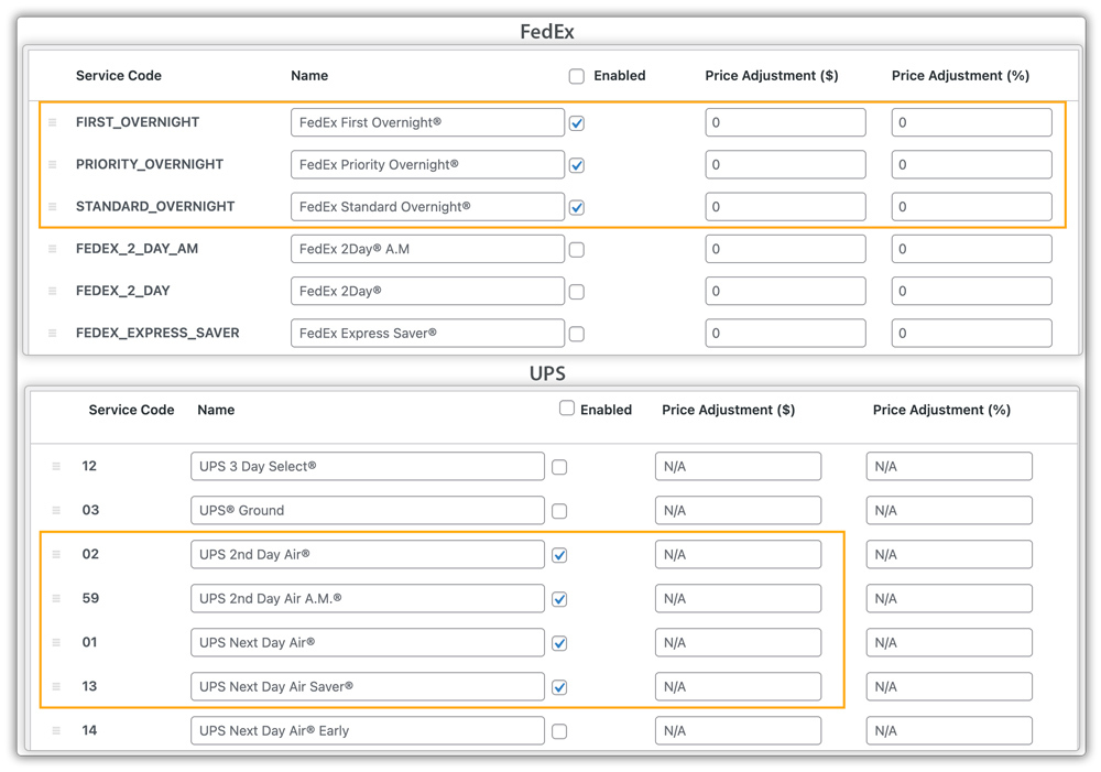 select services