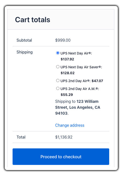 ship frozen food with UPS