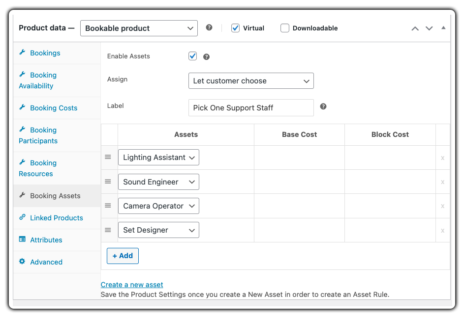 Assign Staff with Booking Assets