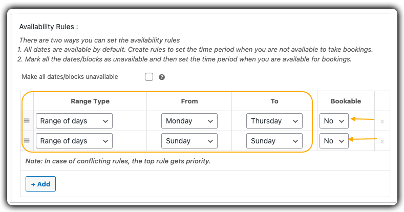 Control Availability and Session Duration