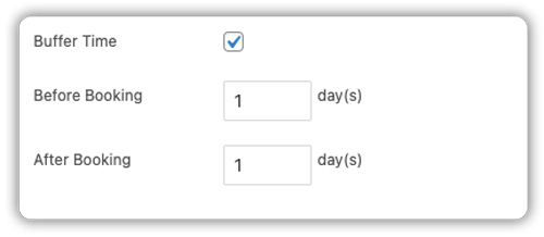 Add Buffer Time Between Rentals