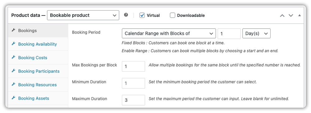 Define Booking Duration Based on Rental Needs