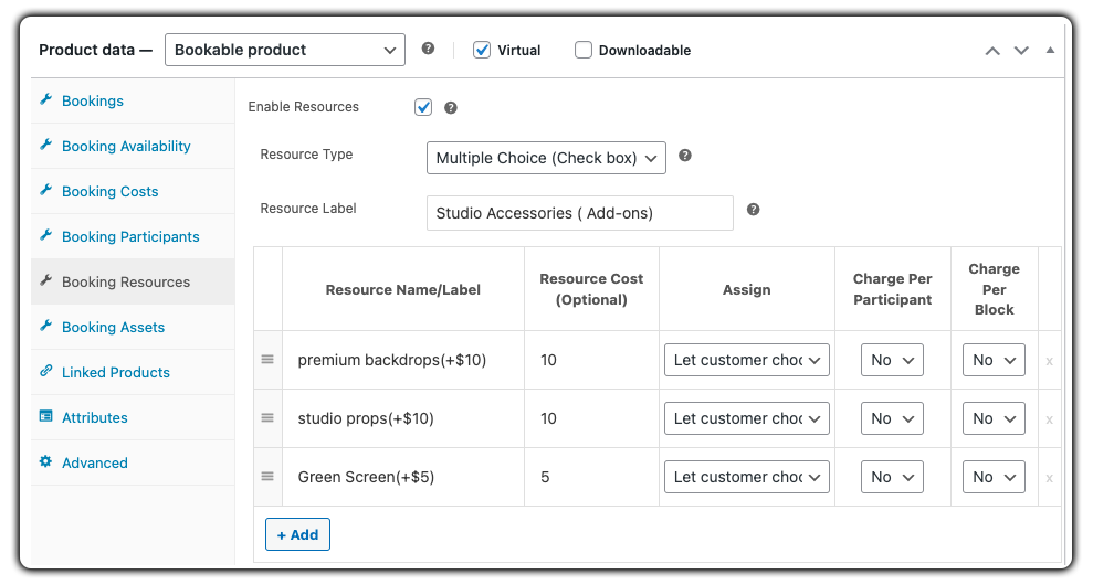 Add Resources and Upsell Extras