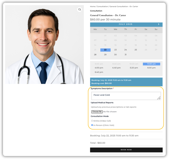 doctor appointments with woocommerce